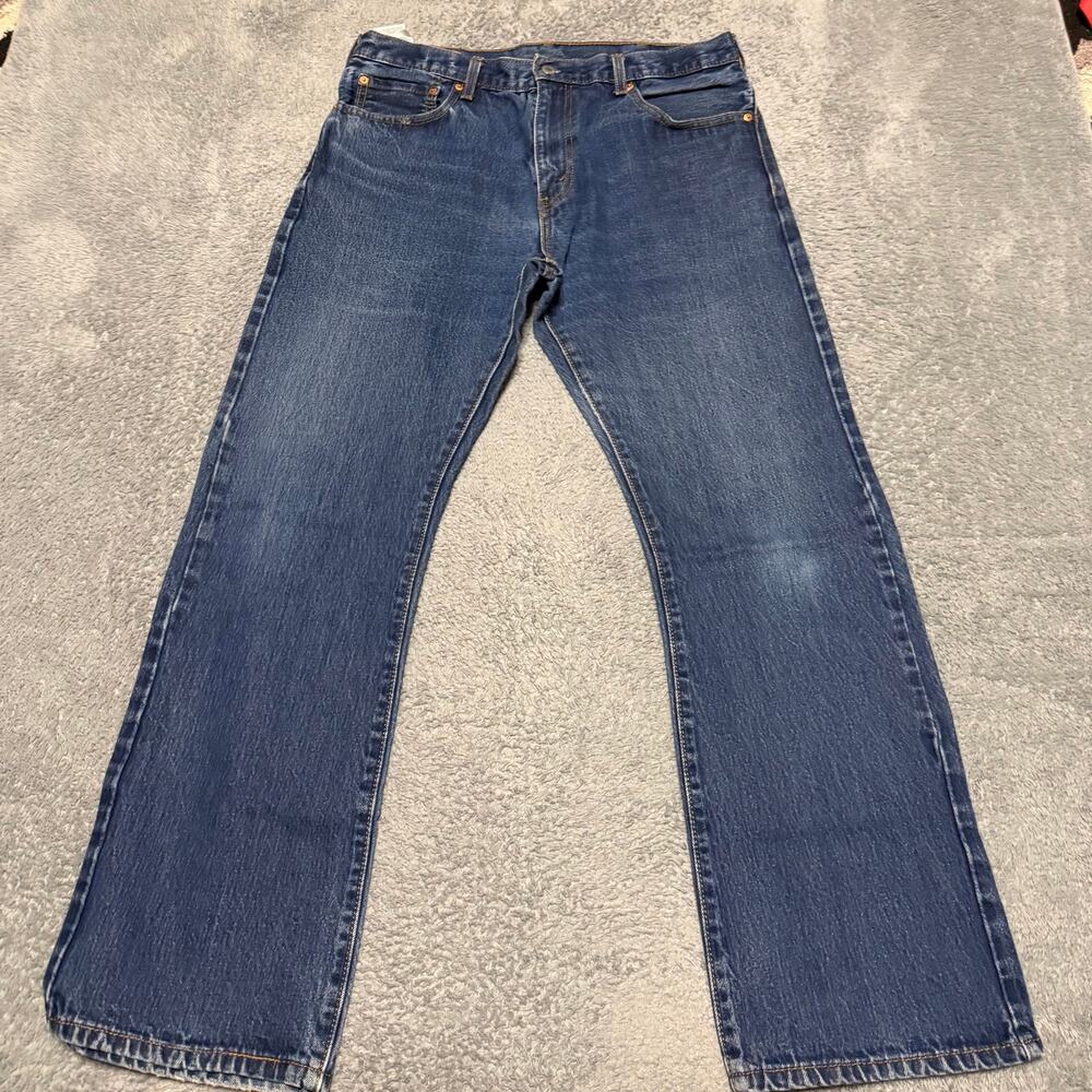 Levis 517 Bootcut Jeans Mens 35 x32 (34x31.5) Blue Cotton Denim Pants Cowboy